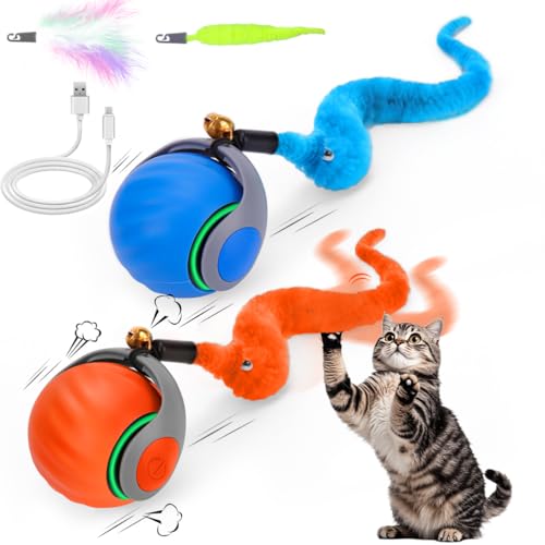 2PCS Interactive Anti-Scratch Cat Ball