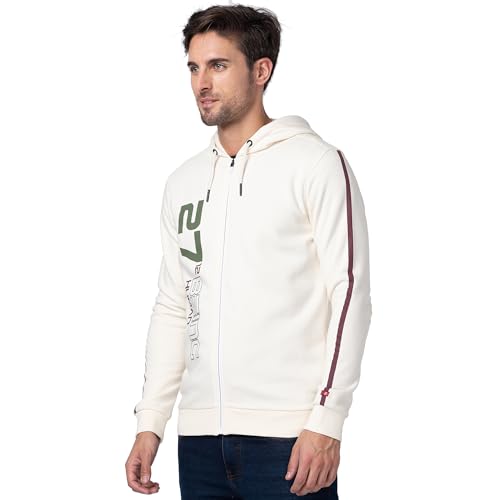 Image of Being Human Men's Solid Cotton Blend Soft Comfortable Long Sleeve Hoody