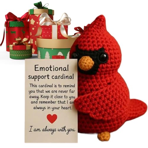 Ketunedi クロシェ ポジティブ アニマルズ,癒しの 手編み 小鳥 おもちゃ - 柔らかい置物,パーティー誕生日