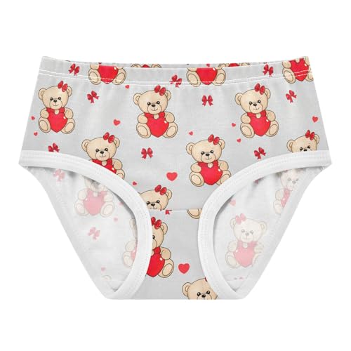 Cute Teddy Bears Red Hearts Toddler Girls's Underwear 2T 202c1810