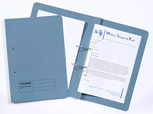 Chemise de classement à ressort Guildhall bleu papier ministre 420g