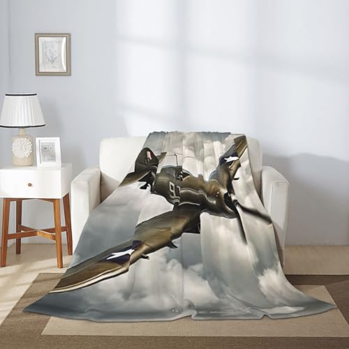Couverture flanelle avion super douce pour nuits fraîches