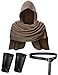 Men Medieval Renaissance Pirate Costume Knight Cosplay Outfit LARP Costume Accessories Set (BW L)