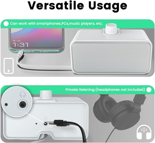 ANSTEN Sprachverstärker für Fernseher, Clear Voice Fernseher Lautsprecher mit 5m Langes Kabel, TV Lautsprecher für Senioren und Hörgeschädigte, Keine Audioverzögerung, Plug and Play