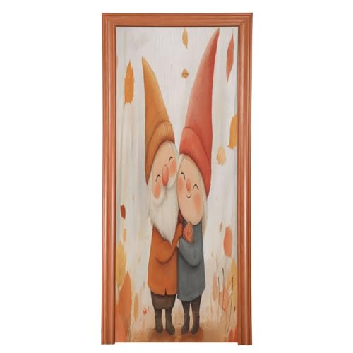 FLildon Valentine's Day Gnomes Lifetime Door Cover Decoration, Party Accessory Porch Decor for Festive Ornament Room Door Covers 36 x 98 Inch