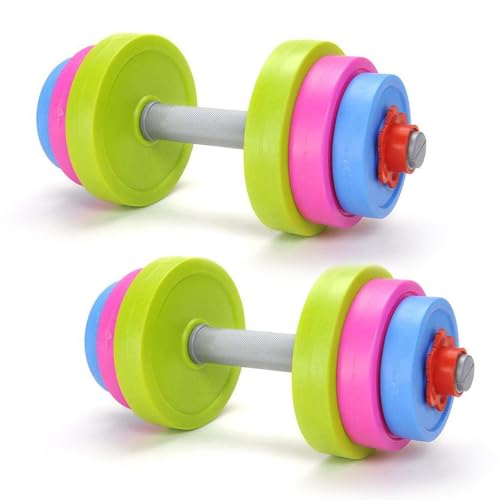 linzezon 2Pcs Kids Exercise Weight Set, Dumbbells for Toddlers & Children, Safe Workout Toy for Pretend Play & Fitness Training, Beginner Gym Equipment for Boys & Girls