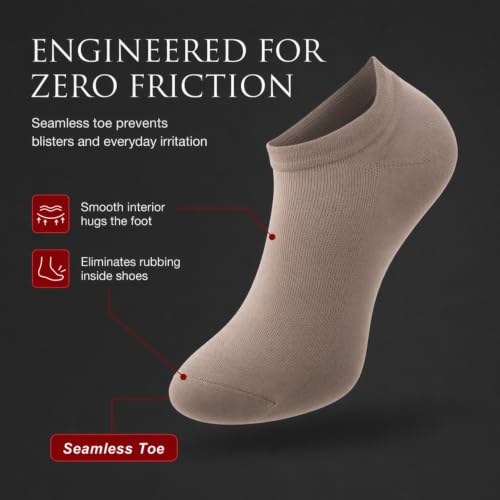 Image of BAMBOOVEN Ankle Socks for Women Thin Bamboo Rayon Low Cut Socks 3 /6 /8 /12 P