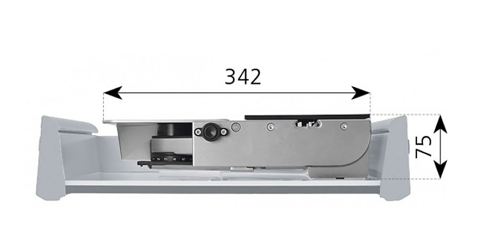 Ritter AES 72 SR Eléctrico 65W Metal Plata, Acero inoxidable rebanadora - Cortafiambres (Metal, Plata, Acero inoxidable, 342 mm, 370 mm, 75 mm, 4,3 kg)