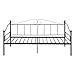EGGREE Divano Letto Singolo, Struttura Divanetto Letto in Metallo per Adulti , 90 x 190 cm - Nero