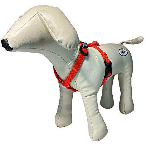 Hemp Corduroy H-Style Harness, 9 Colors, Red, 3/4