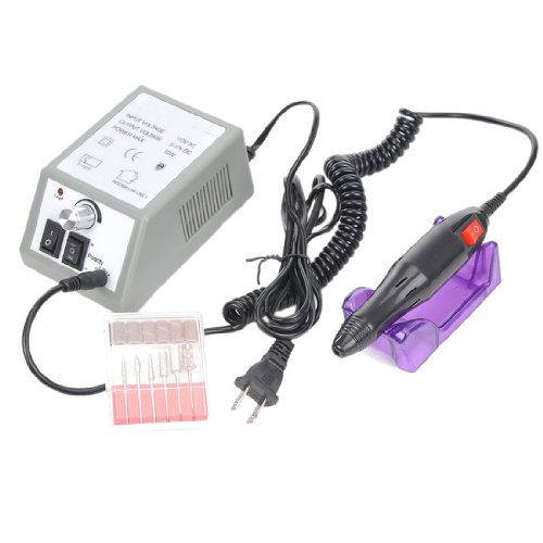 Complete Electric Nail Drill Machine Manicure Pedicure Kit Professional Electric Nail Art File Drill 20,000 RPM Electric Drill Nail Set Kit Fast Machine Manicure Pedicure Acrylics Gel Polish