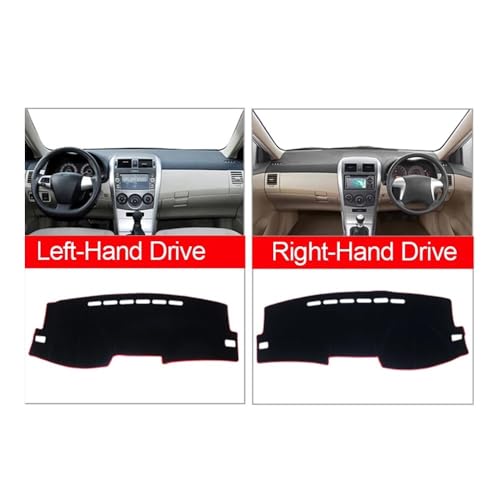 Tapis de tableau de bord Toyota Corolla E140 E150 protection sur mesure marron