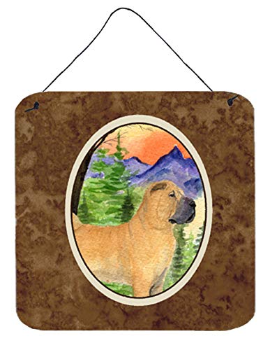 Caroline's Treasures SS8324DS66 Shar Pei Wall or Door Hanging Prints Aluminum Metal Sign Kitchen Wall Bar Bathroom Plaque Home Decor, 6x6, Multicolor