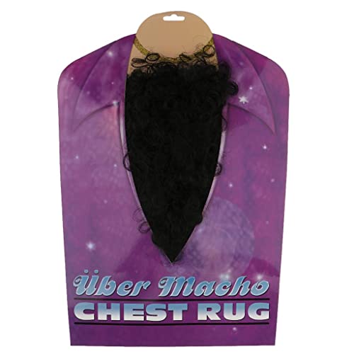 Peluca de pelo en el pecho texturizada estilo retro setentero para disfraces de hombre 5