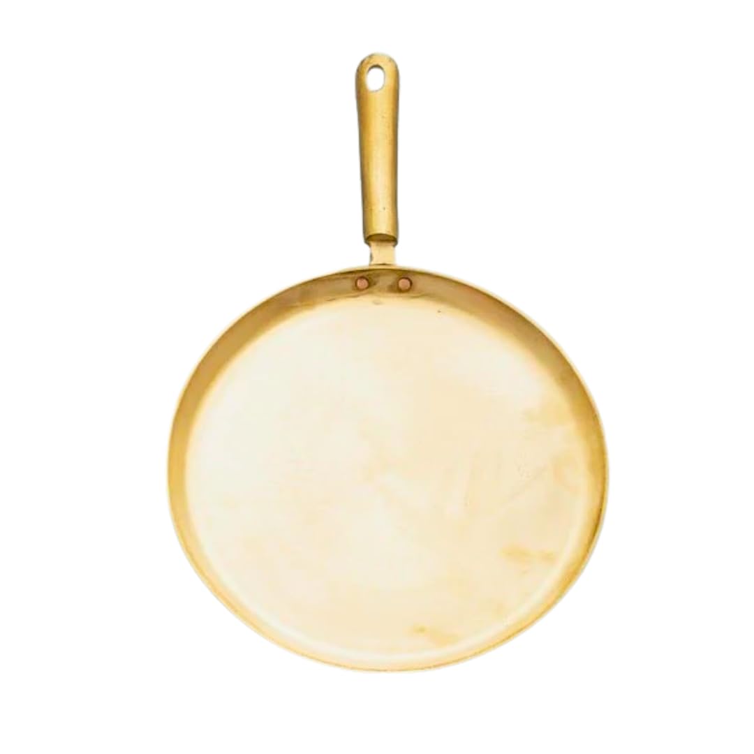 NUTRION 9 Inch Bronze Multi Utility Tawa for Dosa/Chapathi/Pancake/Omellete| 23 cm/9 inch, 1.9kg | Induction Friendly | Naturally Nonstick, 100% Pure & Toxin-Free