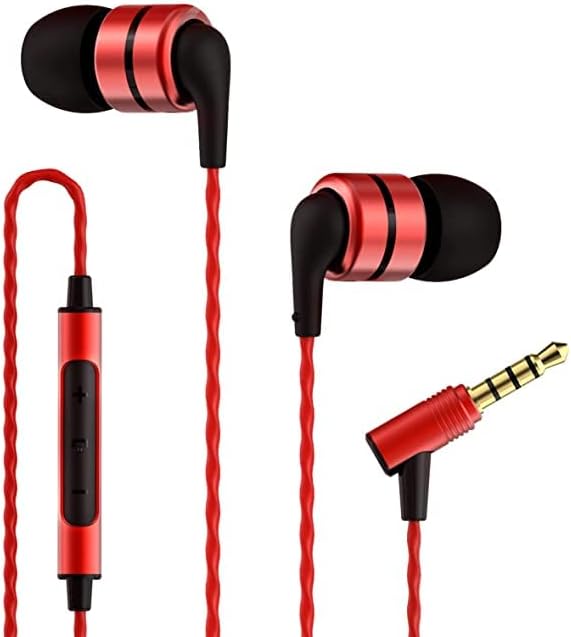 (Refurbished) SoundMagic E80C in Ear Isolating Earphones with Microphone (Red)