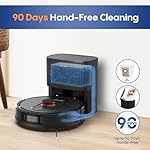 Robot Vacuum and Mop with LiDAR Navigation, 5000Pa Robot Vacuum Cleaner with Self-Emptying, 90-Day Hands-Free,Mapping, Wi-Fi/App/Alexa Control, Ideal for Pet, Hard Floors, Carpet - Image 3