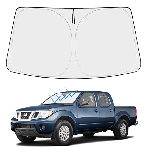Image of Proadsy 2026 Upgrade Front Windshield Sun Shade Foldable Sunshade Protector Custom Fit 2005-2021 Nissan Frontier, 2Dr 4Dr KingCab CrewCab Pickup Accessories