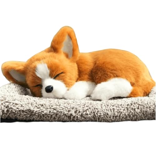 Caomuxiangぬいぐるみ、車用オーナメント、模造動物、活性炭、ホルムアルデヒド除去、消臭、空気清浄、誕生日プレゼント、かわいい、車内装飾、室内、ホテル、お土産、ギフト (22*15*8cm クッション26*20cm,ラージ・チワワ)