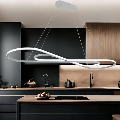 Image of Large Led Chandelier 59.06in Modern Led Pendant Light for Kitchen Island Lighting Dimmable via Remote