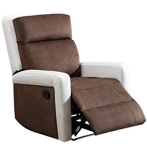 Microfiber Recliner Chair, Reclining Sofa Couch, Home Theater Seating with Thicken Widen Back