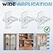 24 Pcs Shelf Holders Pegs, 1/4 Inch Clear Plastic Shelf Support Pegs for Kitchen Cabinets, Bookcases & Closet Shelves, No-Tool Installation