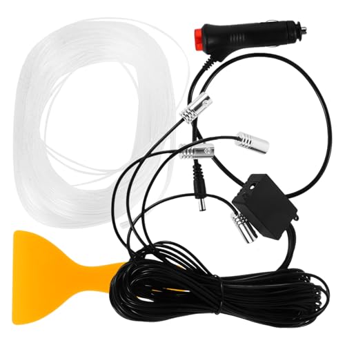 Cabilock Ambient Light Fiber Optic Decoration Kit Led Car Lights Interior 4-Way Split 7 Colors Easy to Install Enhance Your Car's Atmosphere