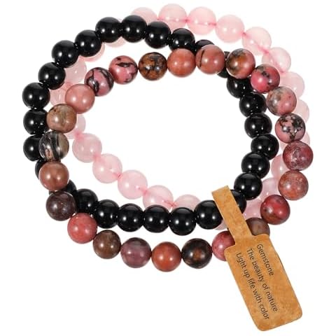Mabor 3 PCS Natural Stone Healing Bracelets Cover