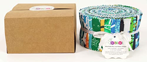 Soimoi 40 peças de tecidos pré-cortados de algodão com estampa de praia para quilting tiras de artes