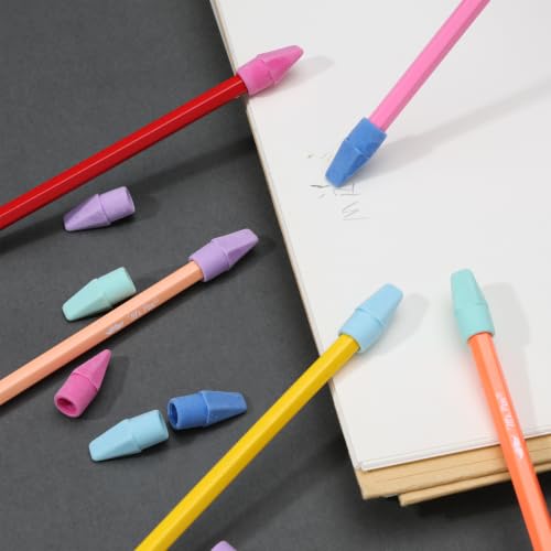 Image of Mr. Pen-Bulk Pencil Top Erasers, 1000 Pack, Colorful, Latex-Free | No-Smudge, Cap Pencil Erasers for Precise Erasing, Kids, Teachers, Studying Supplies