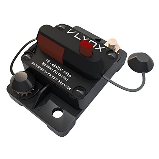 VLYNX VCB100 Compatible with Shakespeare 24V Trolling Motor 100A Marine Circuit Breaker