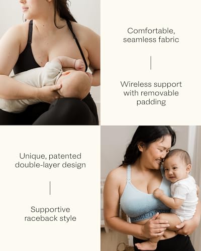 Image of Kindred Bravely Sublime Low Impact Maternity Nursing Sports Bra, Racerback | Wireless & breathable pullover racerback with removable padding, clip-down nursing. Pregnancy to postpartum, wearable pumps