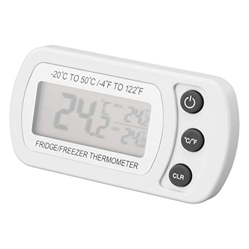 Odorkle 2 Termómetros Digitales para Refrigerador (-20 a 50 ℃), Congelador y Cocina (Cocina, Coche, Nevera, camping).