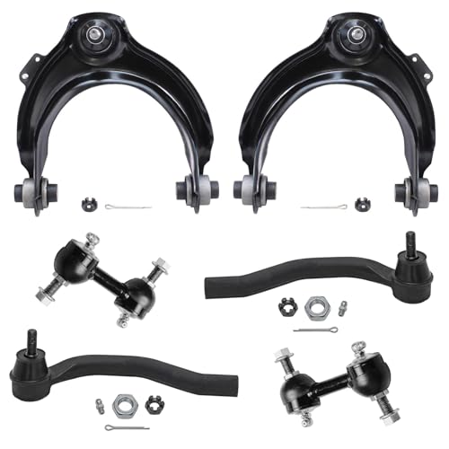 Image of Detroit Axle - 6PC Front Upper Control Arms w /Sway bars and Outer Tie Rods Replacement for 2004-2008 Acura TSX - [2003-2007 Honda Accord]