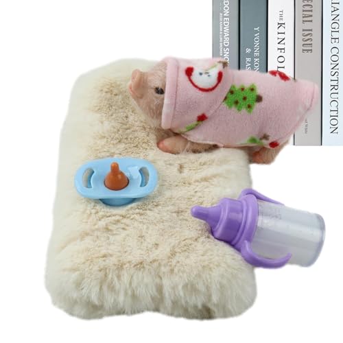 Senermter Cerdito Silicona Realista, Cerdo De Silicona Bebe, Muñeca De Simulación Realista, Juguete De Renacido, para Niños