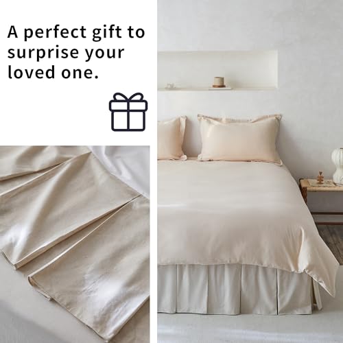 Biselinafrenchlinenpleatedbedskirt18tailoreddrapednaturallinencottonblendbasicdustbordersoftcomfortfarmhousebedding18kinglinen Urban Country Home Decor Biselina french linen pleated bed skirt 18 tailored draped natural linen cotton blend basic dust border soft comfort farmhouse bedding 18 king linen urban country home decor