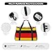 German flag print Large Canvas Travel Duffel Bag Weekender Bags for Women Overnight Bag Carry On Tote Bag