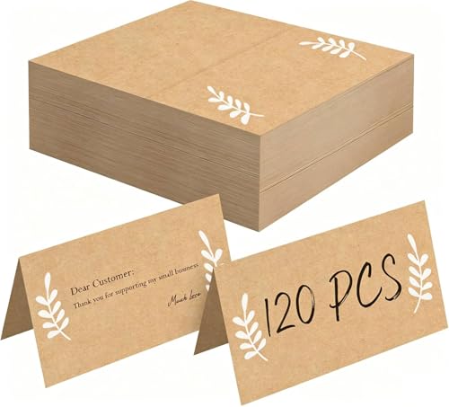120Pcs Marque Place Mariage, BetterJonny Cartes de Place Porte Nom Table Cartons Placement Cartes de Nom Anniversaire Carte De Table pour Table Réceptions...