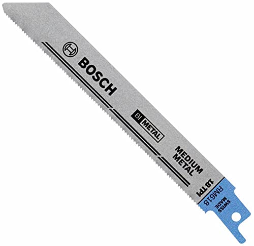 Bosch RM618 6-Inch 18T Metal Cutting reciprocating Saw Blades - 5 Pack, Blue