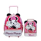 Kit Mochila Lancheira Rodinha Feminina Minnie Escolar Disney