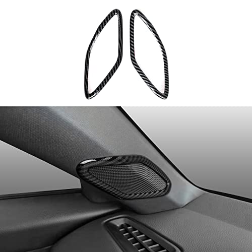 Image of Car Window Pillar Speaker Cover Decals for 2022 2023 2024 2025 2026 Honda Civic 11th Gen Accessories ABS Carbon Fiber Stickers