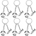 Taiyin 6 Pieces Soccer Keychain for Boys Soccer Ball Keychain Soccer Party Favors Football Gift Key Ring for Soccer Fans Sports Boys Girls