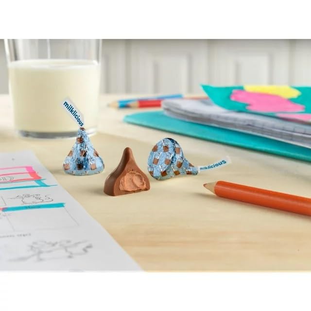 Miniatura 4 de Hersheys Kisses - Chocolate con leche milklicious con relleno de leche cremoso de chocolate, aproximadamente 300 bolsas a granel de dulces de Pascua