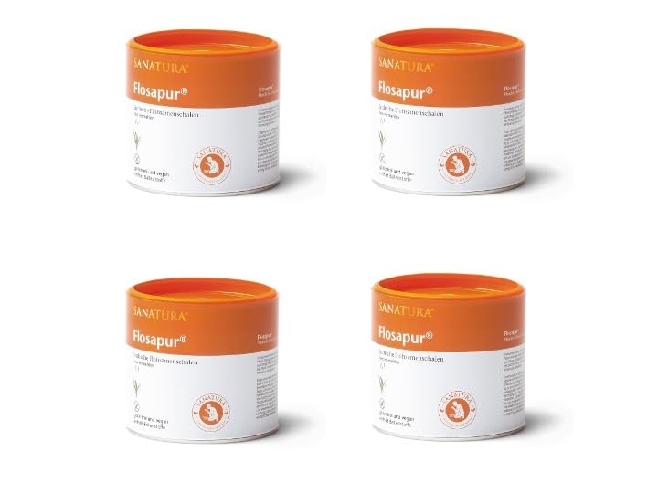 Natura Sanatura Flosapur Indische Flohsamenschalen, 4x300g