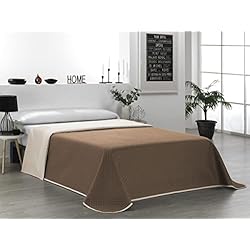 Colcha Marron Martina Home Colcha Boutí Reversible, Beige Marron, Cama 150
