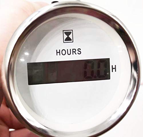 Bluerice 52Mm 2" Hour Meter Gauge Red Backlight For Marine Boat 9-32V Waterproof #TOP3