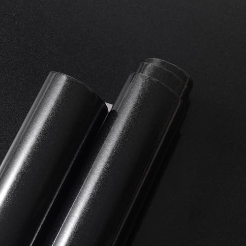 DULEIXUFHEE Black Contact Paper Glossy Wallpaper Peel and Stick, Glossy