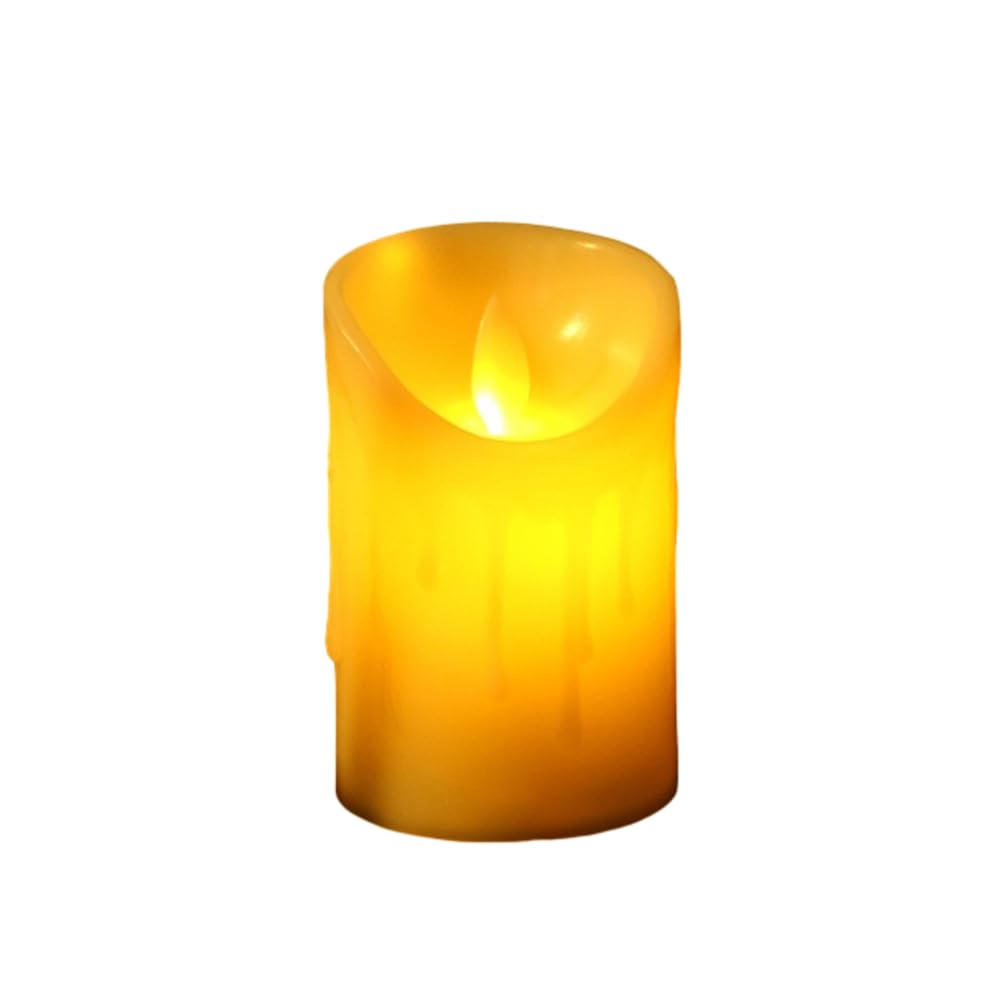 HilalFul Battery Operated Rechargeable Candles - Small | Flameless & Smokeless Candles | LED Candle Set for Home Decoration | No Wax | Perfect for Gifts | For Bedroom, Living Room | Safe to Use