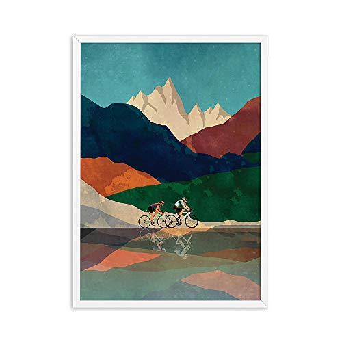 Tableau vélo cyclisme pour briser la monotonie d'un mur blanc de salon