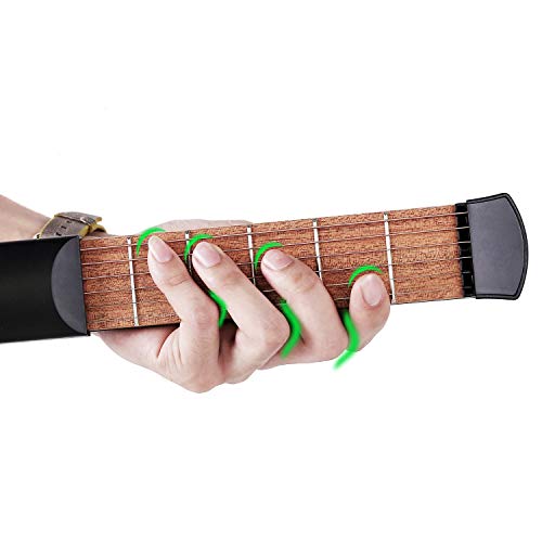 Ohuhu Portable Pocket Guitar Practice Neck 6-Fret with Carrying Bag